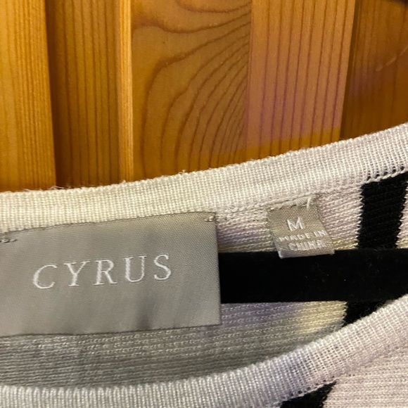 Cyrus Women's White Top with Black Accents - Picture 2 of 3